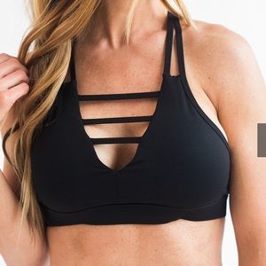 ZYIA Black Grid Sports Bra